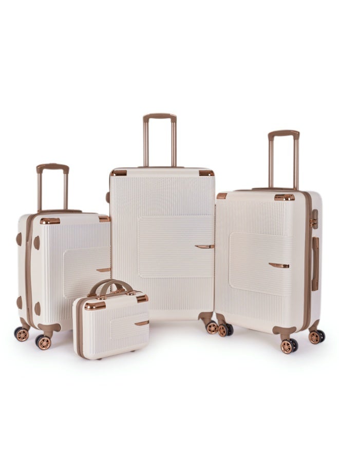 ليمرا طقم شنط سفر مكون من 6 حقائب أمتعة لون بيج/ذهبي بمقاس 32"/28"/24"/20"/15"/12 انش - Image 2