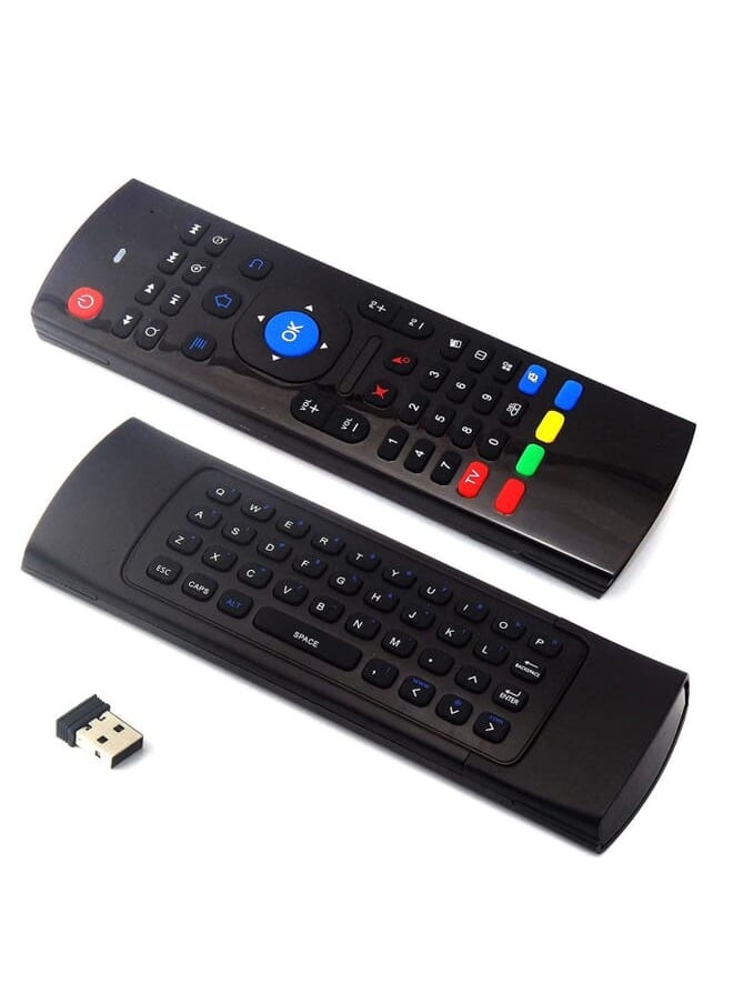 Zaboon - Mx3 Pro Air Mouse Mini Keyboard 3D Flight Controller Hybrid Sarcct Technology Three Sensors Gyroscope Three Sensors Gravity Built-In Nano Usb Receiver - Image 1