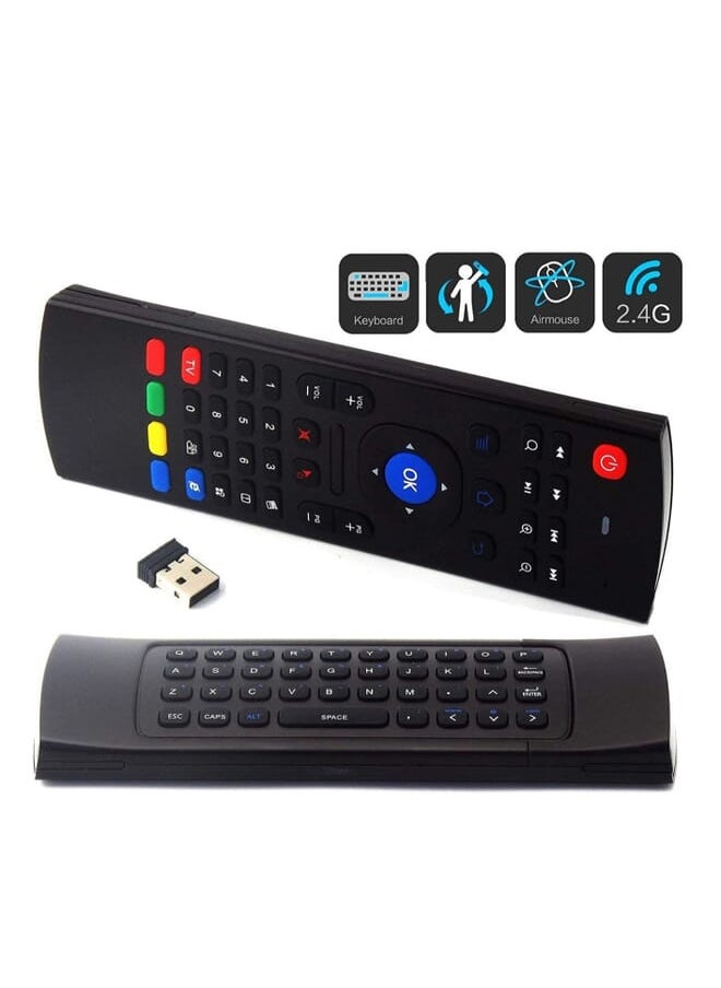 Zaboon - Mx3 Pro Air Mouse Mini Keyboard 3D Flight Controller Hybrid Sarcct Technology Three Sensors Gyroscope Three Sensors Gravity Built-In Nano Usb Receiver - Image 1