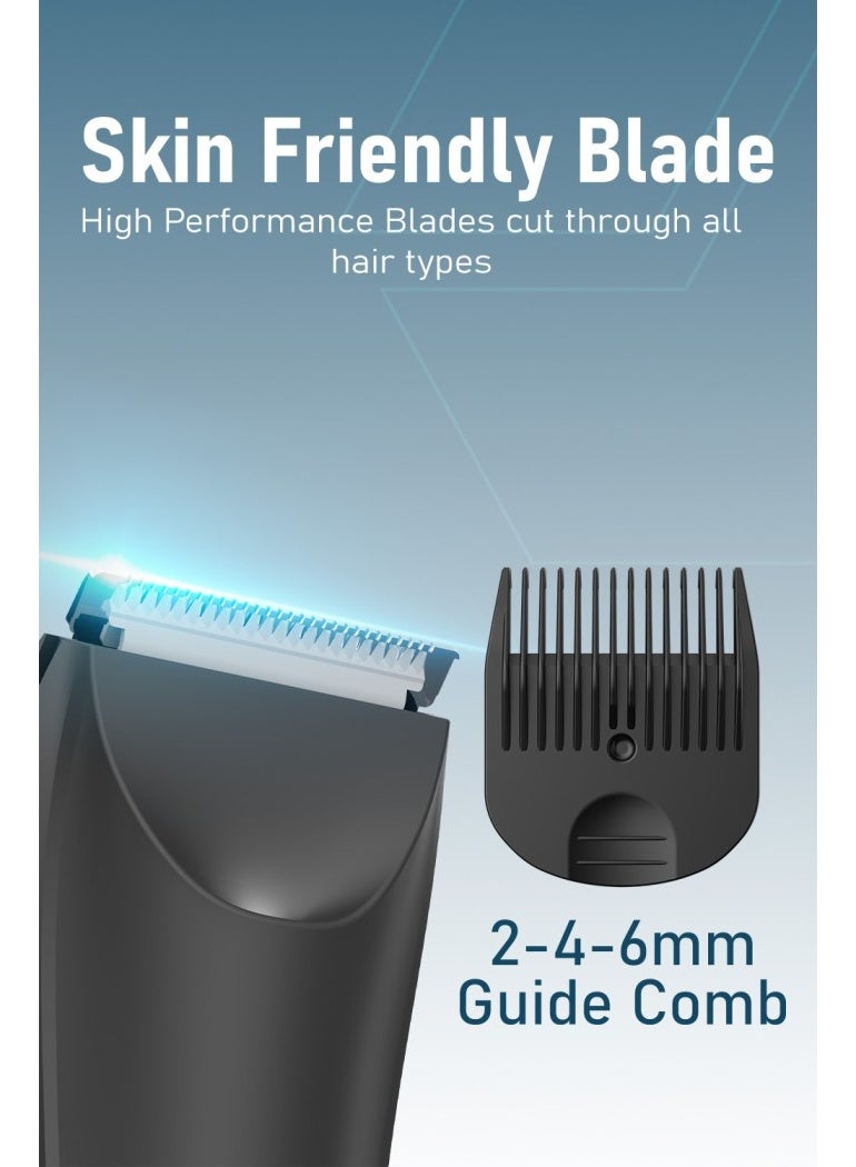 Moxedo Sharpix Rechargeable Hair Trimmer Body Hair Clippers Removable Blade 90 Mins Working Time IPX5 Waterproof with Built -in LED Torch Light and Charging Stand - Image 3