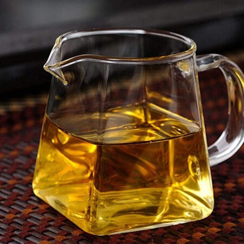 Kuruji Square Glass Teapot 550 ml Teapot for One with Heat Resistant Stainless Steel Infuser Perfect for Tea and Coffee 550ML Clear Leaf Teapot with Strainer Lid Gift for Your Family or Friends - Image 5