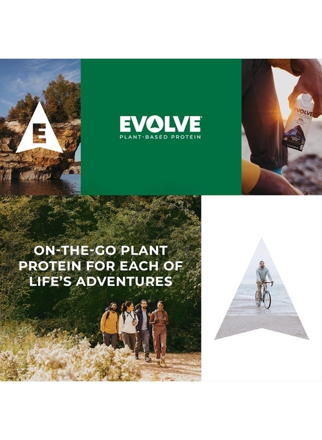 Evolve Plant Based Protein Shake, Double Chocolate, 20g Vegan Protein, Dairy Free, No Artificial Sweeteners, Non-GMO, 10g Fiber, 11 Fl Oz (Pack of 12) - (Formula May Vary) - Image 3