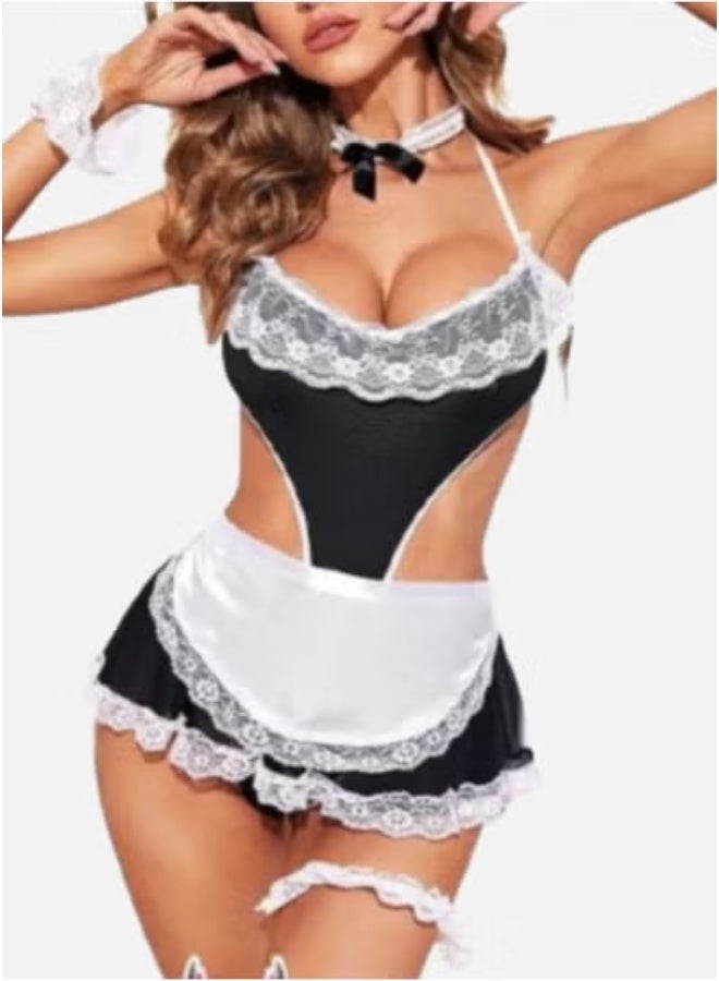 هنادى لانجيري حريمي وان سايز حتى 75 كيلو لون اسود - Image 1