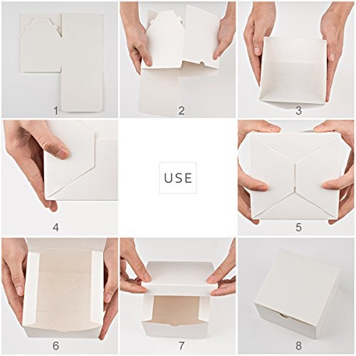 MESHA 3x3x3'' 100PC Cardboard Gift Boxes with Lids, Small for Bridesmaid Groomsmen Gifts,Cupcakes, Crafting, Party Wedding Favor, Bridal Baby Shower, White - Image 3