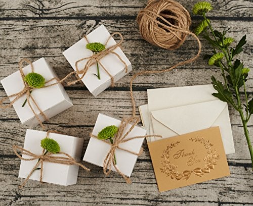 MESHA 3x3x3'' 100PC Cardboard Gift Boxes with Lids, Small for Bridesmaid Groomsmen Gifts,Cupcakes, Crafting, Party Wedding Favor, Bridal Baby Shower, White - Image 4