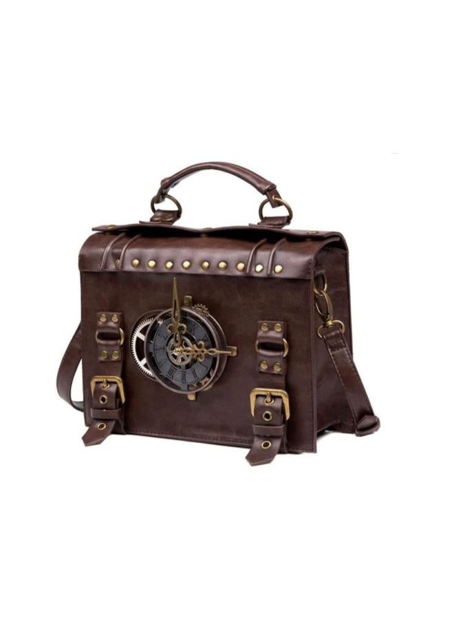 Vintage Steampunk Backpack Gothic Satchel Handmade Leather Messenger Bag for Middle Ages Bag  - Image 1