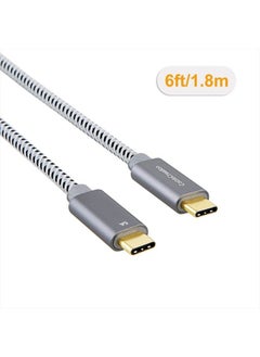 USB C Cable 6FT 100W USB2.0 C to C Cable 5A Fast Charging Cable 480Mbps Durable Braided USB Type C Cable for MacBook Pro Air Pixel 4XL S21 S20 S10 S9, Note 10, 1.83m Space Gray - pzsku/ZCC12E1E868E0495347A9Z/45/_/1686479497/76a7d07b-057e-490e-a7b2-19e7daa2b6a2