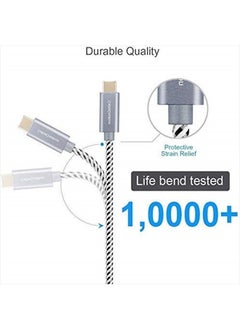 USB C Cable 6FT 100W USB2.0 C to C Cable 5A Fast Charging Cable 480Mbps Durable Braided USB Type C Cable for MacBook Pro Air Pixel 4XL S21 S20 S10 S9, Note 10, 1.83m Space Gray - pzsku/ZCC12E1E868E0495347A9Z/45/_/1686479529/5dcd04f8-0cb0-4150-be9a-8a33fe7c4714