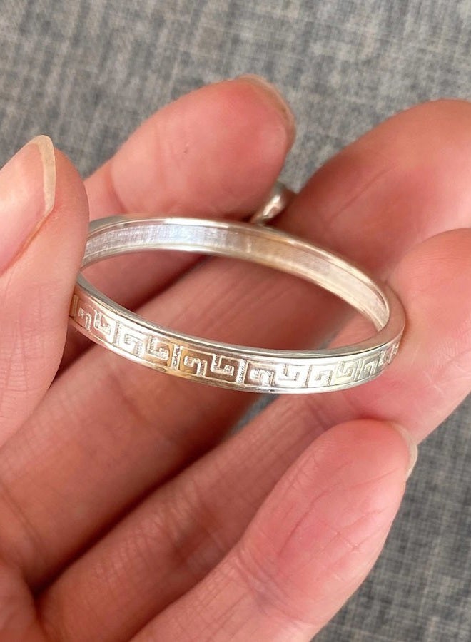 Geruibi Sterling Silver 50 Cent Border Screw Top Coin Bezel is Suitable for 30.64mm Diameter 2.15mm Thickness, Coins Not Included - Image 3