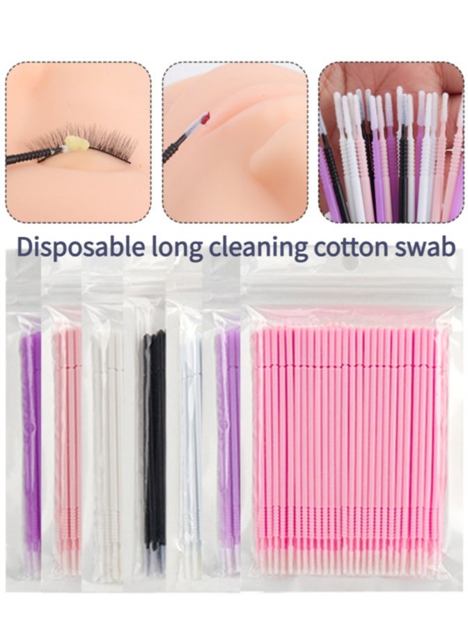 Generic 200 miniature swabs, disposable eyelash mascara wands for lash extensions and ear cleaning swabs  - Image 2