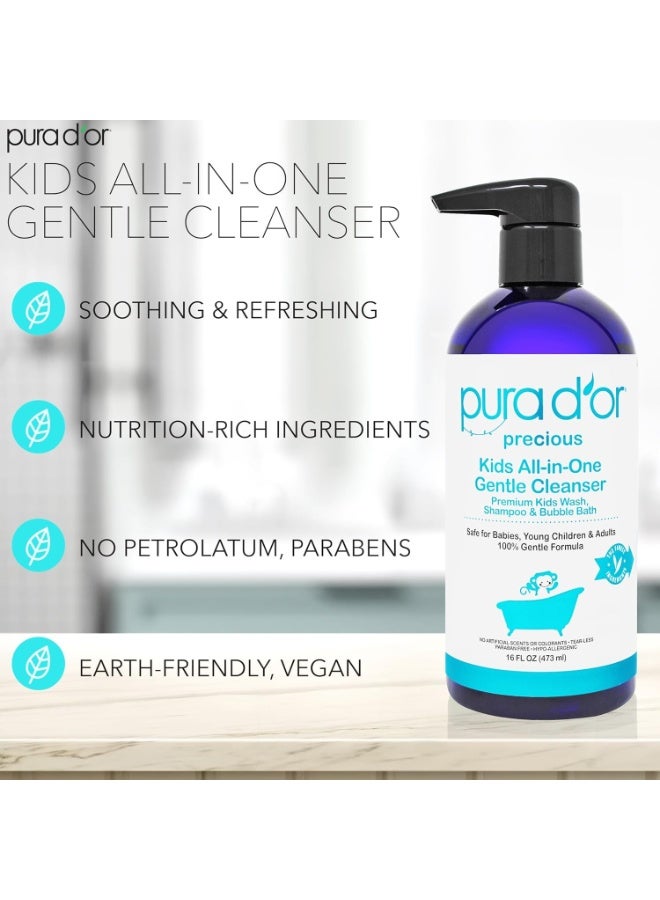 Pura D'or, Kids All-in-One Gentle Cleanser, 16 fl oz (473 ml) - Image 2