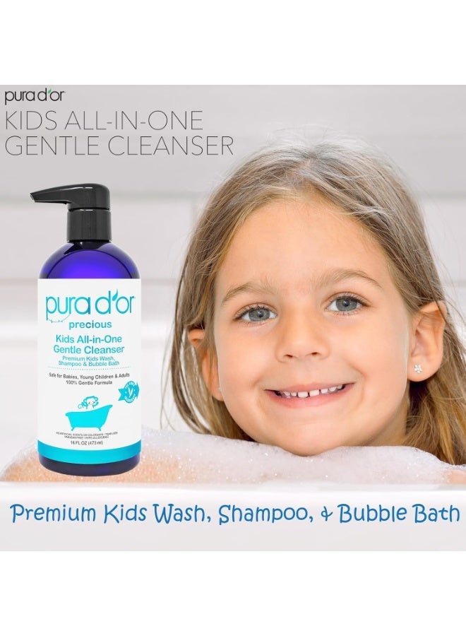 Pura D'or, Kids All-in-One Gentle Cleanser, 16 fl oz (473 ml) - Image 5