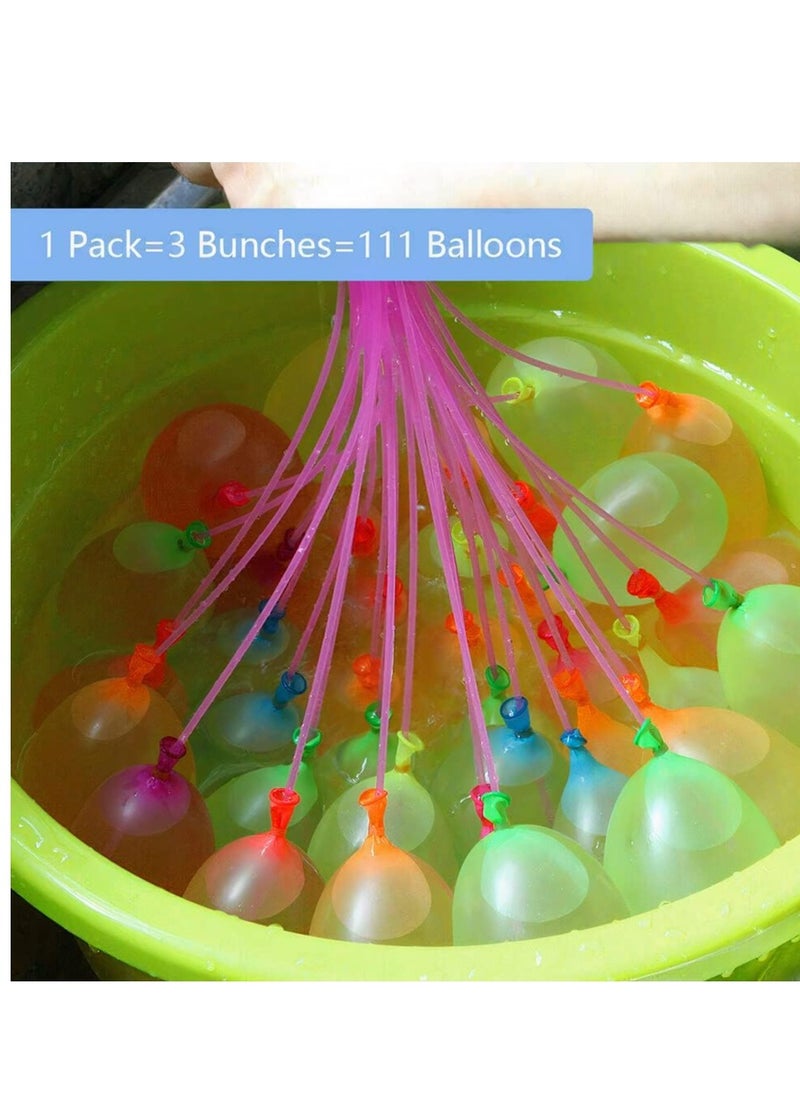 HASANAT ESSENTIALS Happy Baby 4 Pack of Self-Sealing Water Balloons (444 Water Balloons) Instant Balloons Easy Quick Fill Balloons with in 60 Second Splash Fun Rapid-Filling for Kids and Adults Party (Multicolored 12s)  - Image 2