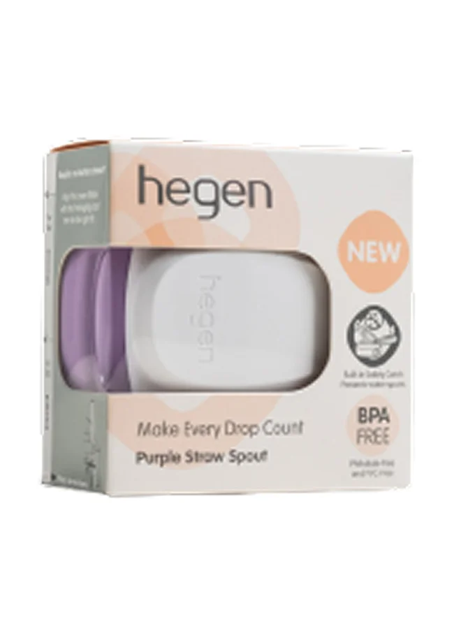 hegen Leak-Proof Safety Straw Spout V3 Press To Close And Twist To-Open Easy Sip Purple