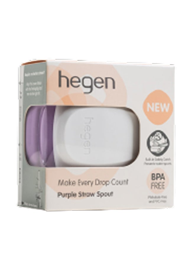 hegen Leak-Proof Safety Straw Spout V3 Press To Close And Twist To-Open Easy Sip Purple  - Image 2