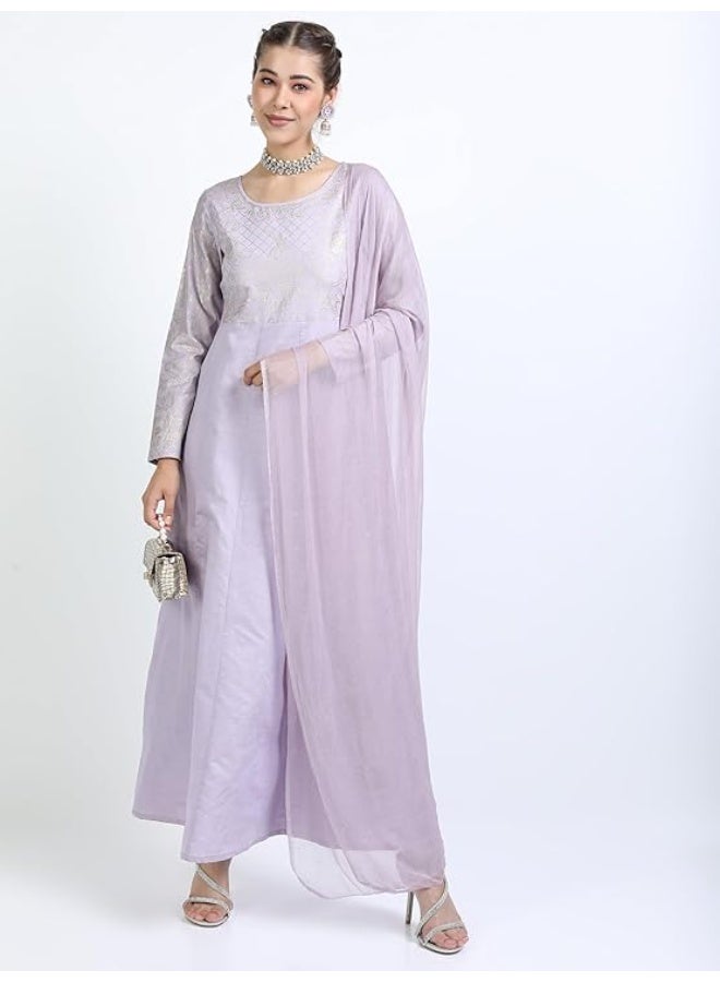 Vishudh Women's Dress Set | Regular Fit | Complete Fashion Outfit | with Comfort MAUVE (M) - Image 2