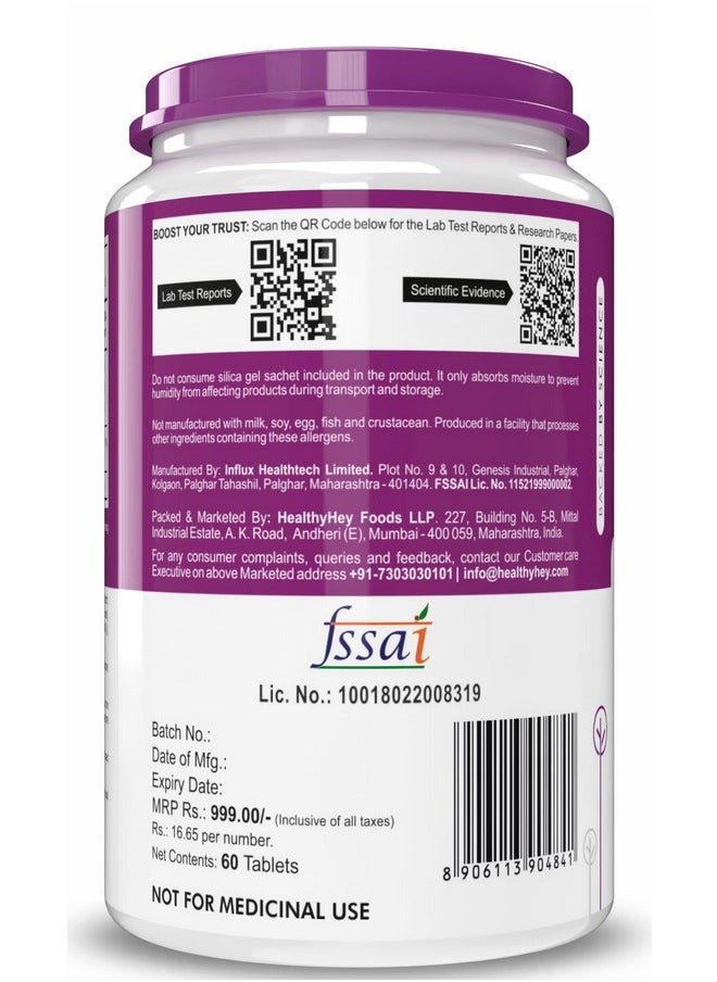 HealthyHey Nutrition HealthyHey Nutrition ZMA - Zinc Magnesium Aspartate - 60 Tablets  - Image 3