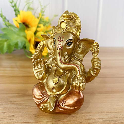 BangBangDa Hindu Ganesh for Car Dashboard - Indian Mini Ganesha Statue Decor India Home Office Temple Mandir Pooja Items Diwali Gift Murti Ganpati Idol Yoga Zen Meditation Room Altar Shrine Kit - Image 3