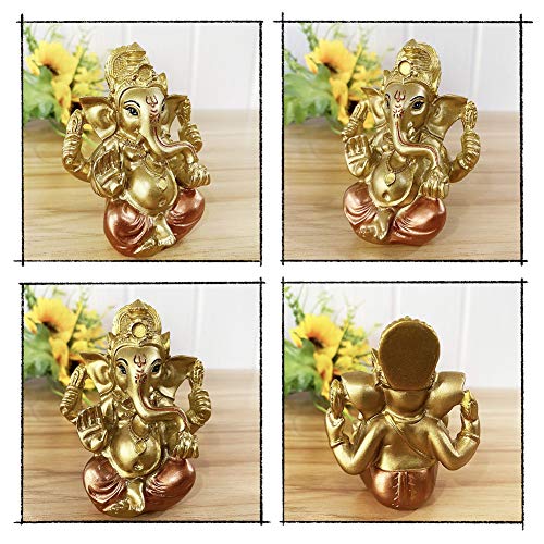 BangBangDa Hindu Ganesh for Car Dashboard - Indian Mini Ganesha Statue Decor India Home Office Temple Mandir Pooja Items Diwali Gift Murti Ganpati Idol Yoga Zen Meditation Room Altar Shrine Kit - Image 4