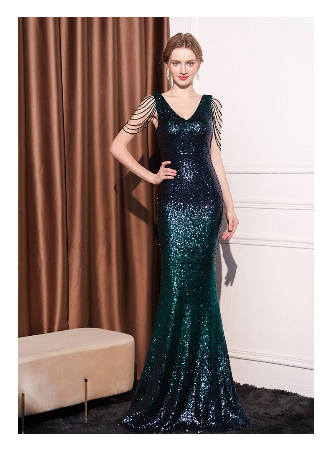 Madam Uniq Elegant Mermaid Long Evening Gown - Luxury Dress  - Image 1