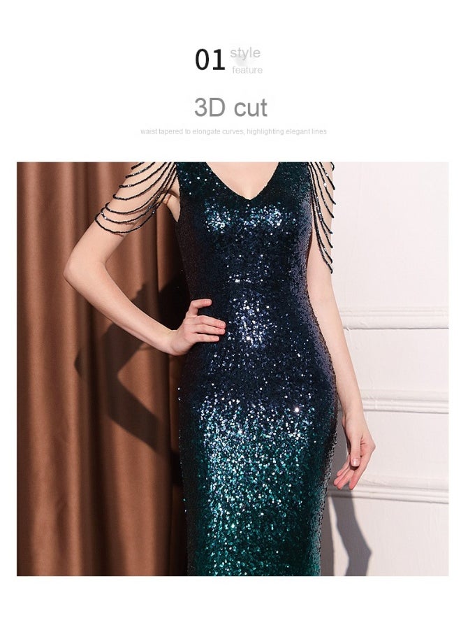 Madam Uniq Elegant Mermaid Long Evening Gown - Luxury Dress  - Image 5