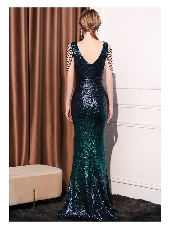 Madam Uniq Elegant Mermaid Long Evening Gown - Luxury Dress  - Image 2