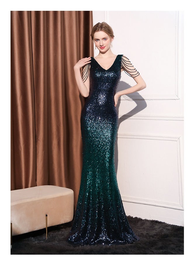 Madam Uniq Elegant Mermaid Long Evening Gown - Luxury Dress  - Image 4