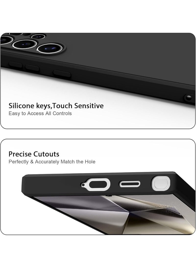 YJS Soft Case Compatible with Samsung Galaxy S25 Ultra , Slim Shockproof Bumper Protective Back Cover, Anti-Scratch Flexible Shell, Grip-Friendly(Black) - Image 5