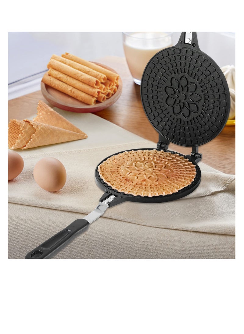SYOSI - Waffle Cone Maker, 6.7" Nonstick Ice Cream Cone Maker, Egg Roll Crepe Pan, Camp Pancake Crispy Cone Omelet Mold, Waffle Bowl Machine, Household Egg Roll Maker for DIY Ice Cream Waffle Cups - Image 1