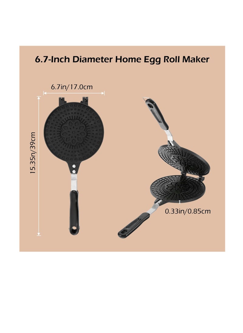 SYOSI - Waffle Cone Maker, 6.7" Nonstick Ice Cream Cone Maker, Egg Roll Crepe Pan, Camp Pancake Crispy Cone Omelet Mold, Waffle Bowl Machine, Household Egg Roll Maker for DIY Ice Cream Waffle Cups - Image 1