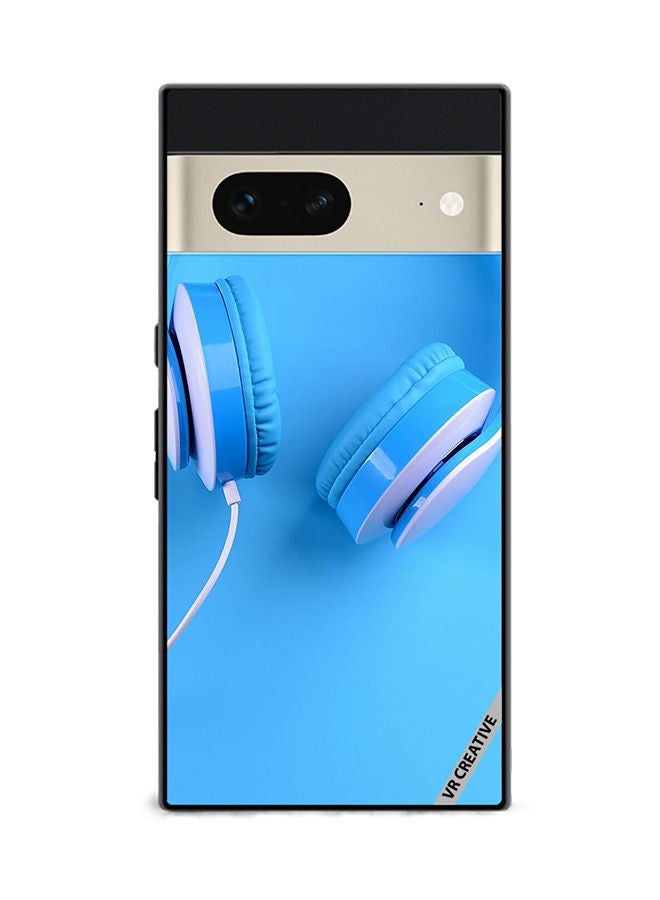 VR CREATIVE Protective Case Cover For Google Pixel 7 Music Headphones Design Multicolour - Image 1