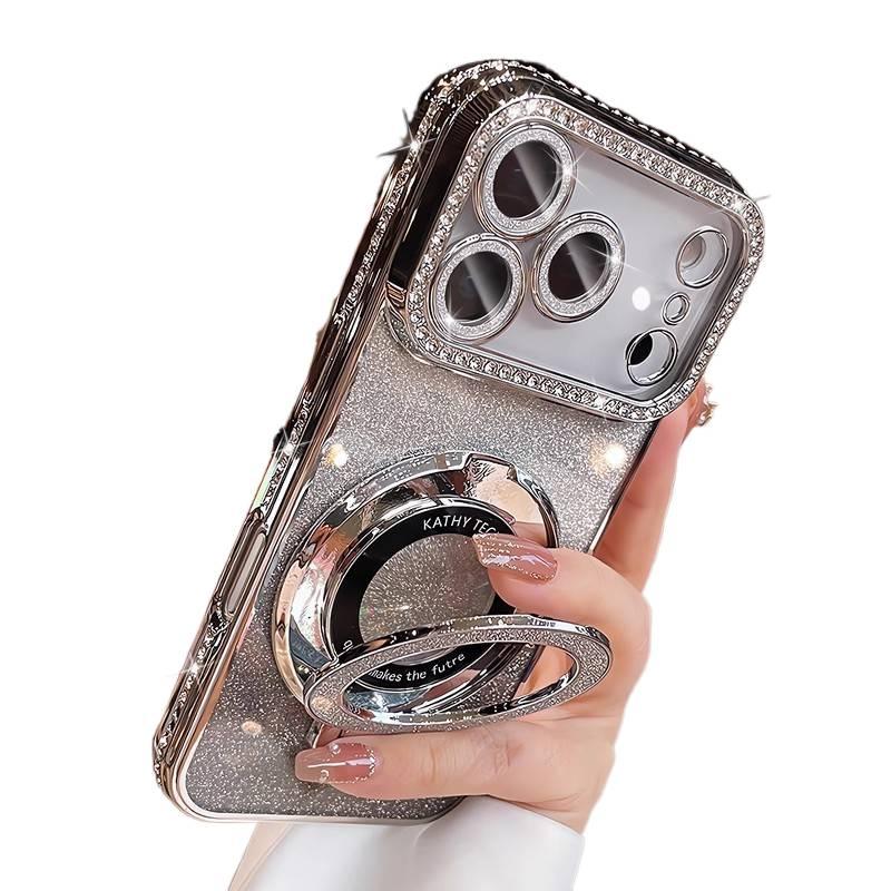 Silicone MagSafe Case for iPhone 14 / 14 Plus / 14 Pro / 14 Pro Max with Drop Protection and Kickstand plus Shockproof plus Strong Magnetic in Purple - Image 2