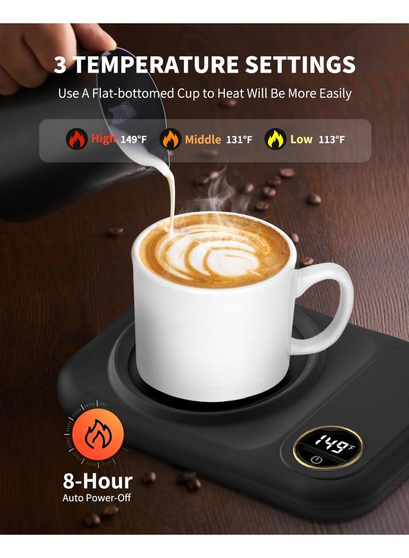 general Coffee Mug Warmer, 3-Temp Settings USB Coffee Mug Warmer for Desk, Plug in USB Candle Warmer, 131℉/149℉/167℉ Electric Beverage for Coffee, Cocoa, Tea, Candle, Gifts for Women, Men - Image 2