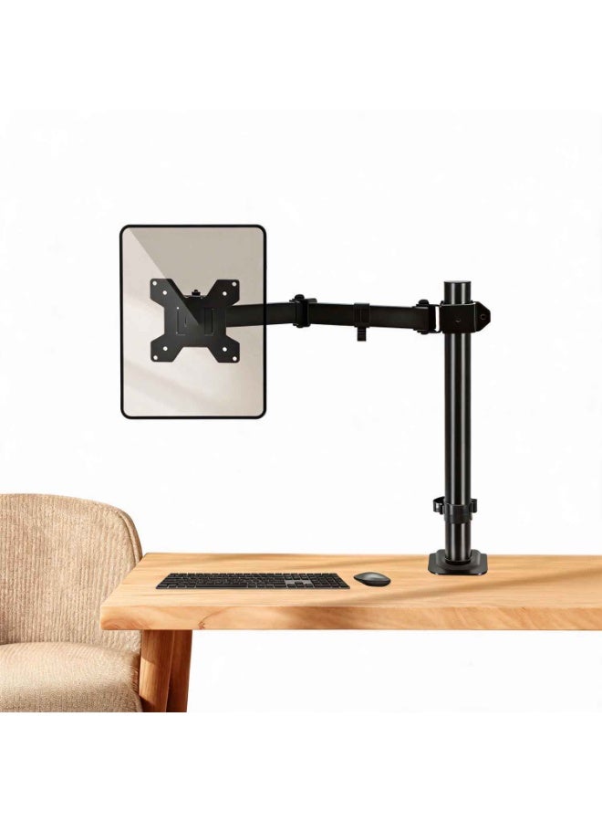 Single Monitor Stand,13-32 Inch,Black,Heavy Duty,Adjustable Monitor Arm Desk Mount,Tilt,Swivel,Rotate,Support 22 lbs,Height Adjustable VESA 75/100mm - Image 1