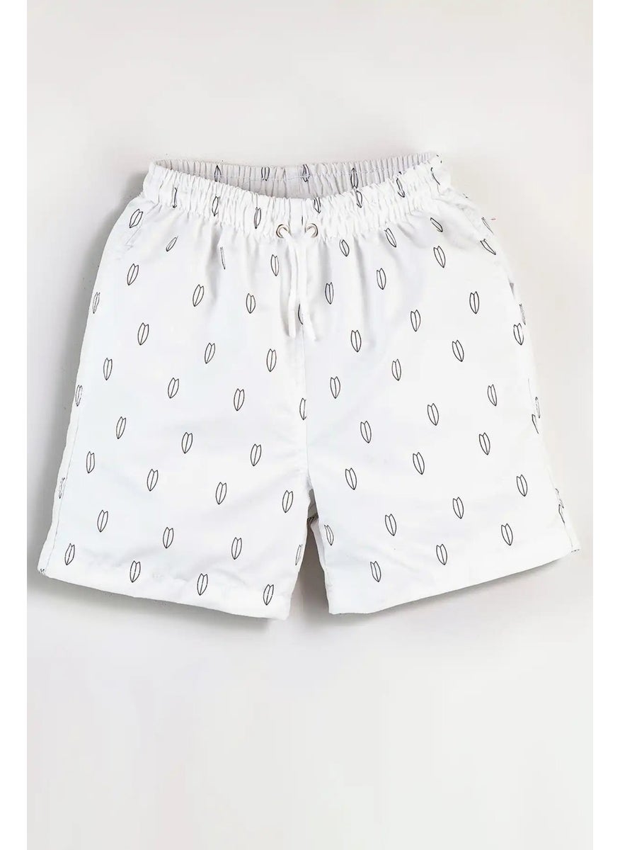 Gold Class Kidswear Surfboard Printed Lined Drawstring Boys Swim Shorts  - Image 1