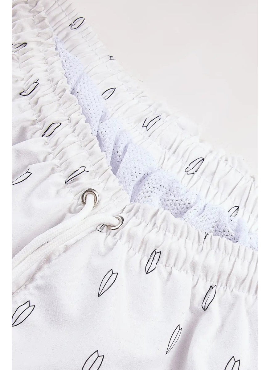 Gold Class Kidswear Surfboard Printed Lined Drawstring Boys Swim Shorts  - Image 4