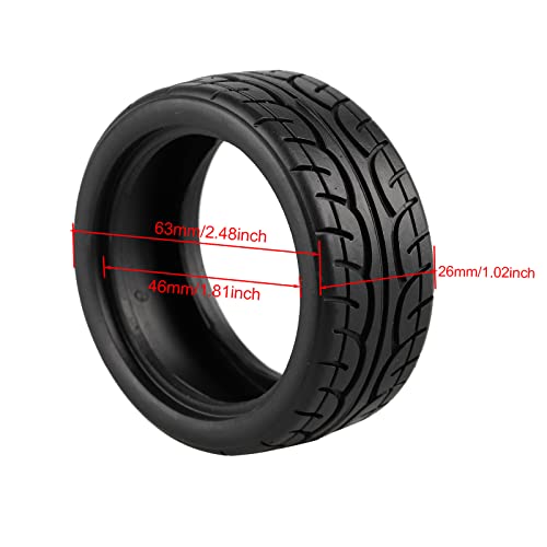 Shaluoman Soft Rubber Tires Tyre for RC 1:10 On Road Car Pack of 4 - Image 4