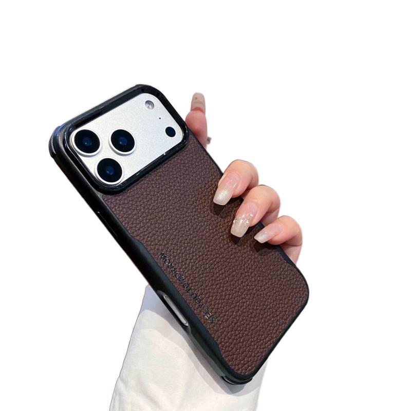 Samsung Galaxy S23 Ultra Leather Cover Protective , , Anti Slip Grip , for , Brown for Home Office - Image 1