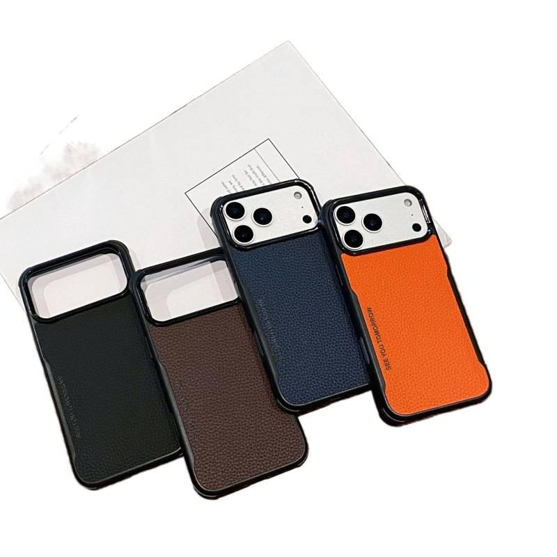 Samsung Galaxy S23 Ultra Leather Cover Protective , , Anti Slip Grip , for , Brown for Home Office - Image 4