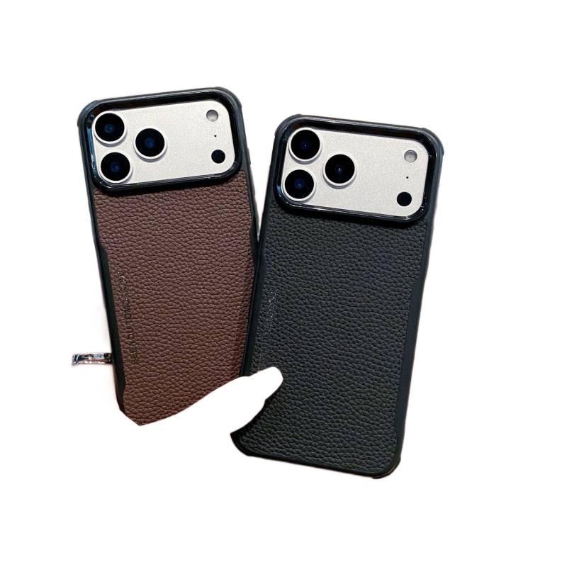 Samsung Galaxy S23 Ultra Leather Cover Protective , , Anti Slip Grip , for , Brown for Home Office - Image 3