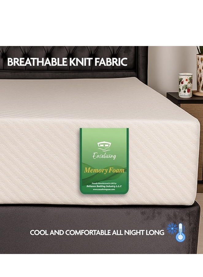 EASELIVING Memory Foam Mattress - 160 x 200 x 18 cm | Plush Spring-Free Mattress with Pressure Relief | Breathable Zip Cover, Adaptive Foam Base | Ideal for Side Sleepers - Image 5