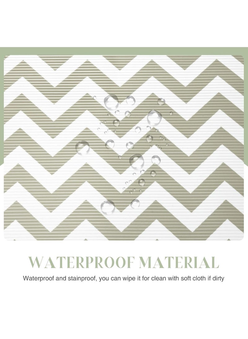 شو وو 4 بكرات كبيرة من بطانات الرف غير اللاصقة، سجادات الأدراج، بطانة درج من مادة إي في إيه غير قابلة للانزلاق، بطانة مقاومة للبقع، بطانة خزانة مقاومة للماء لرف المطبخ المنزلي، والخزائن، والثلاجة، والخزانة - Image 4