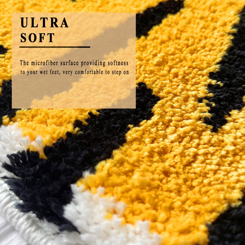 UKELER Kids Bathroom Rugs, Cute Tiger Shaped Nursery Rug Cartoon Bath Rug Non Slip Funny Accent Bedroom Rugs Absorbent Shag Bath Mats for Bathroom, Kids Room, Bathtub, Sink, Entry Way 35''Ã—20'' - Image 5