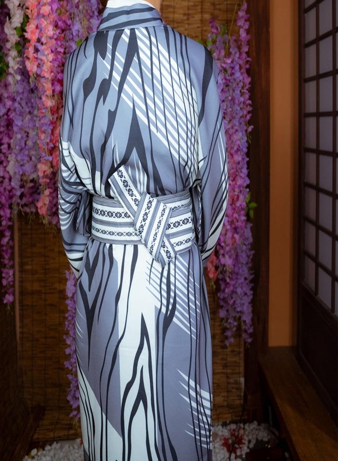 CAMDOM Mens Kimono Obi Belt Japanese Style Shaped Waistband Girdle Yukata Robe Accessories - Image 3