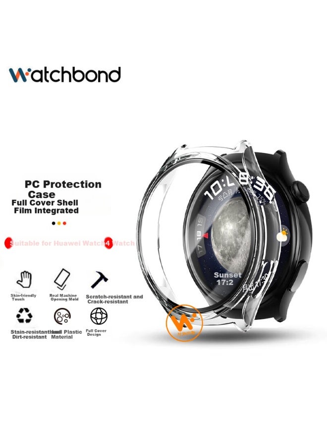 Watchbond Protective Case For Huawei Watch 4, Pc Tempered Glass Full Coverage Anti-drop Watch Shell With Screen Protector, Smart Sports Watch 4 Tempered Glass Film Accessories - Image 1
