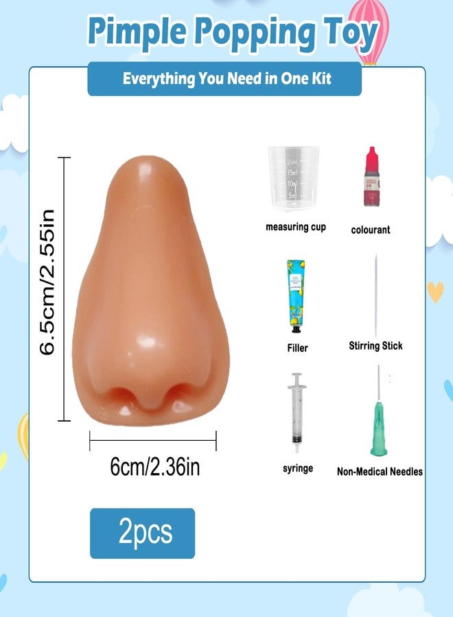 CIYOJA Pimple Popping Toy Squishy Toys Stress Relief Squeeze Toy Reusable Silicone Pimple Popper Fidget Toy Set Soft Squishy Sensory Toy Enjoy ASMR Stress Relief Fun Anxiety Relief Desk Toy (Nose) - Image 4