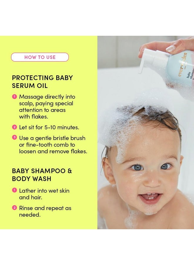 Evereden Baby Cradle Cap Care Bundle: Clean & Vegan Shampoo, Body Wash, Protecting Oil For Newborns - Great For The Whole Family  - Image 4
