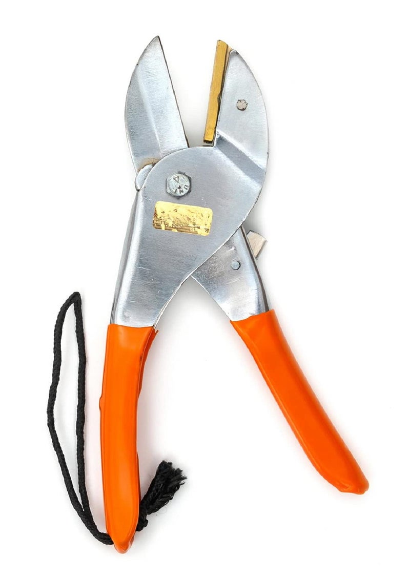 GLOBUS 1424 Garden Tool Set/3 PCS (8" ROLL Cut Pruner Chrome Plated Bend Model, Transplanter, Weeder Orange Colour Plastic Handle) - Image 2