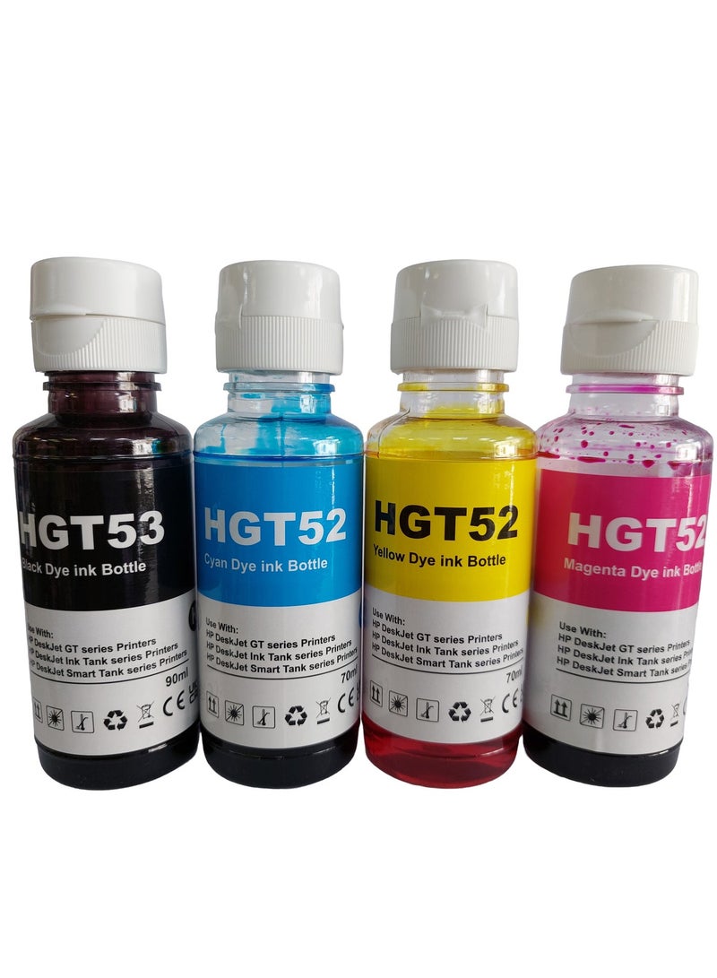 general Compatible HGT53 & HGT52 Refill Dye Ink Set (4 Colors) Replacement for Printers Smart Tank GT 5810, GT 5820, 110, 115, 310, 315 Inkjet Printers (Black, Cyan, Magenta, Yellow) - Image 2