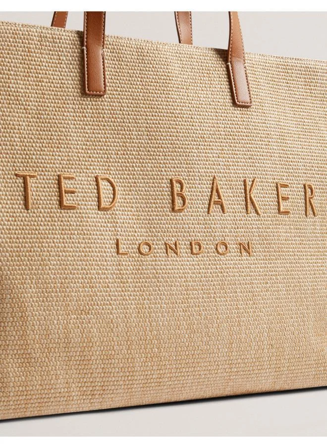 Ted Baker Pallmer Faux Raffia Large Icon Bag